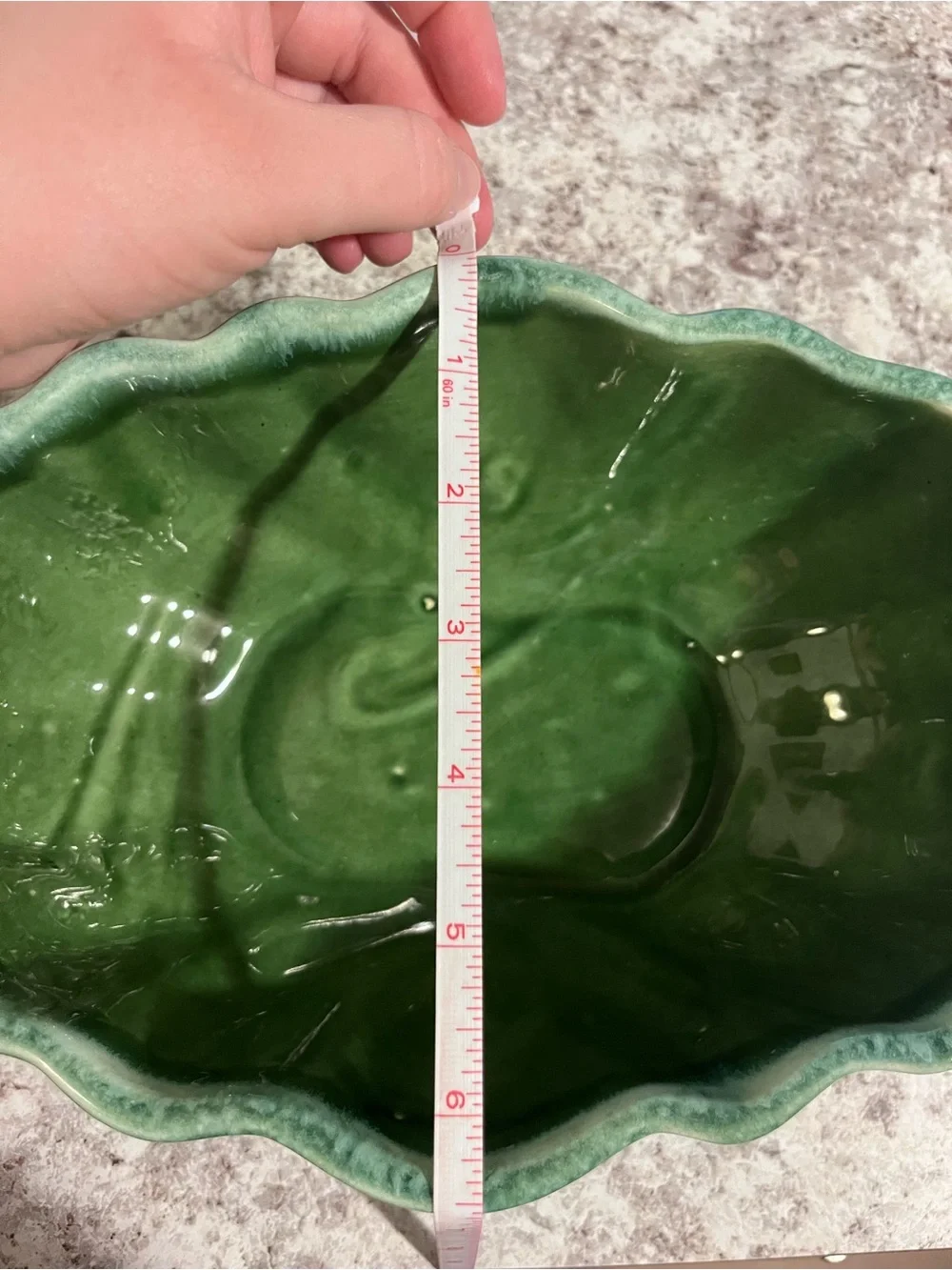 Vintage Cookson 603 USA Oblong Bowl/Planter in Green Dipped Glaze